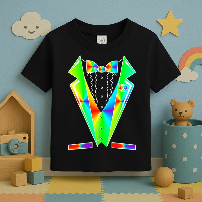 Tux Tuxedo With Pockets Rose Tie Dye Toddler T-Shirt
