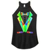 Tux Tuxedo With Pockets Rose Tie Dye Women's Perfect Tri Rocker Tank