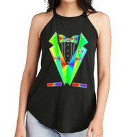 Tux Tuxedo With Pockets Rose Tie Dye Women's Perfect Tri Rocker Tank