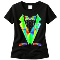 Tux Tuxedo With Pockets Rose Tie Dye Womens T-Shirt