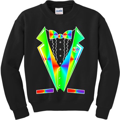 Tux Tuxedo With Pockets Rose Tie Dye Kids Sweatshirt