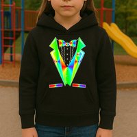 Tux Tuxedo With Pockets Rose Tie Dye Kids Hoodie