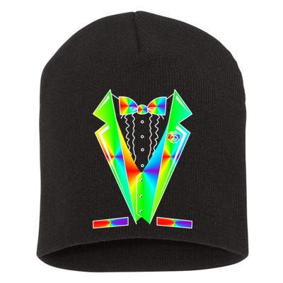 Tux Tuxedo With Pockets Rose Tie Dye Short Acrylic Beanie