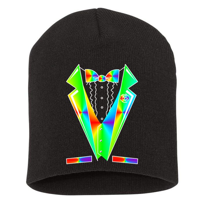 Tux Tuxedo With Pockets Rose Tie Dye Short Acrylic Beanie