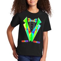 Tux Tuxedo With Pockets Rose Tie Dye Kids T-Shirt
