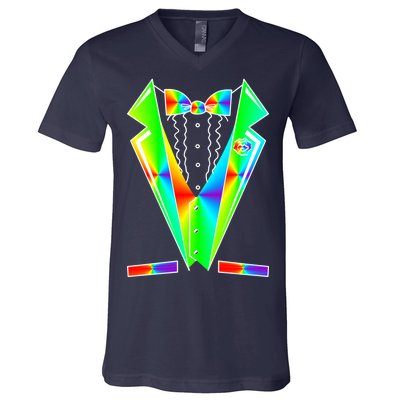 Tux Tuxedo With Pockets Rose Tie Dye V-Neck T-Shirt