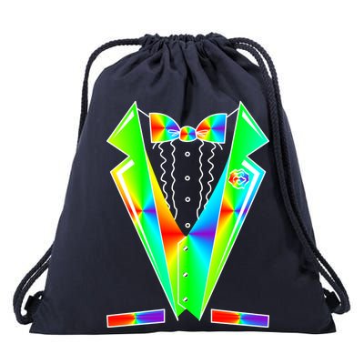 Tux Tuxedo With Pockets Rose Tie Dye Drawstring Bag