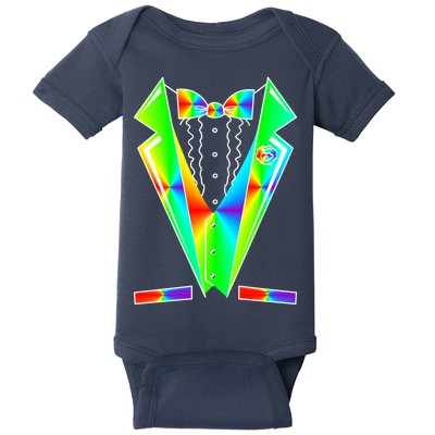 Tux Tuxedo With Pockets Rose Tie Dye Baby Bodysuit