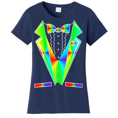 Tux Tuxedo With Pockets Rose Tie Dye Women's T-Shirt