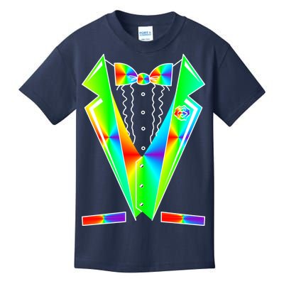 Tux Tuxedo With Pockets Rose Tie Dye Kids T-Shirt