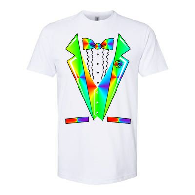 Tux Tuxedo With Pockets Rose Tie Dye Softstyle CVC T-Shirt