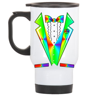 Tux Tuxedo With Pockets Rose Tie Dye Stainless Steel Travel Mug