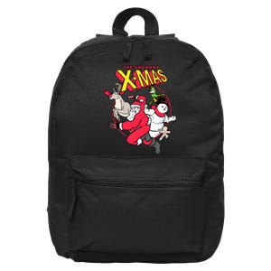 The Uncanny X Mas Funny Santa Funny Christmas Xmas 16 in Basic Backpack