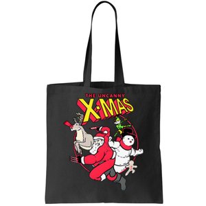 The Uncanny X Mas Funny Santa Funny Christmas Xmas Tote Bag