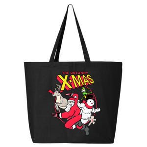 The Uncanny X Mas Funny Santa Funny Christmas Xmas 25L Jumbo Tote