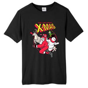 The Uncanny Xmas Funny Santa Tall Fusion ChromaSoft Performance T-Shirt