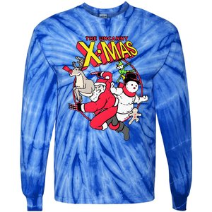 The Uncanny Xmas Funny Santa Tie-Dye Long Sleeve Shirt