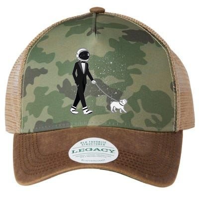 Tuxedo Astronaut Walking Dog Legacy Tie Dye Trucker Hat
