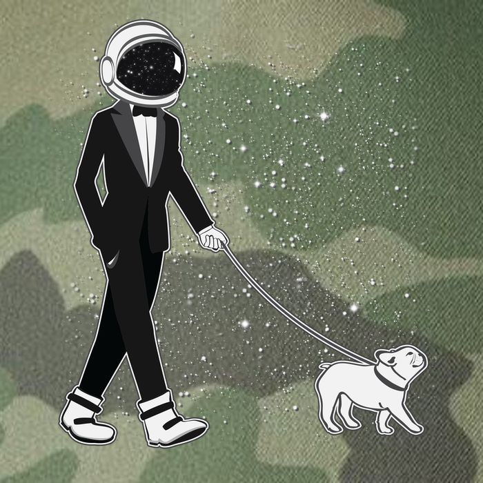 Tuxedo Astronaut Walking Dog Legacy Tie Dye Trucker Hat