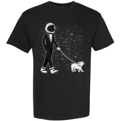 Tuxedo Astronaut Walking Dog Garment-Dyed Heavyweight T-Shirt