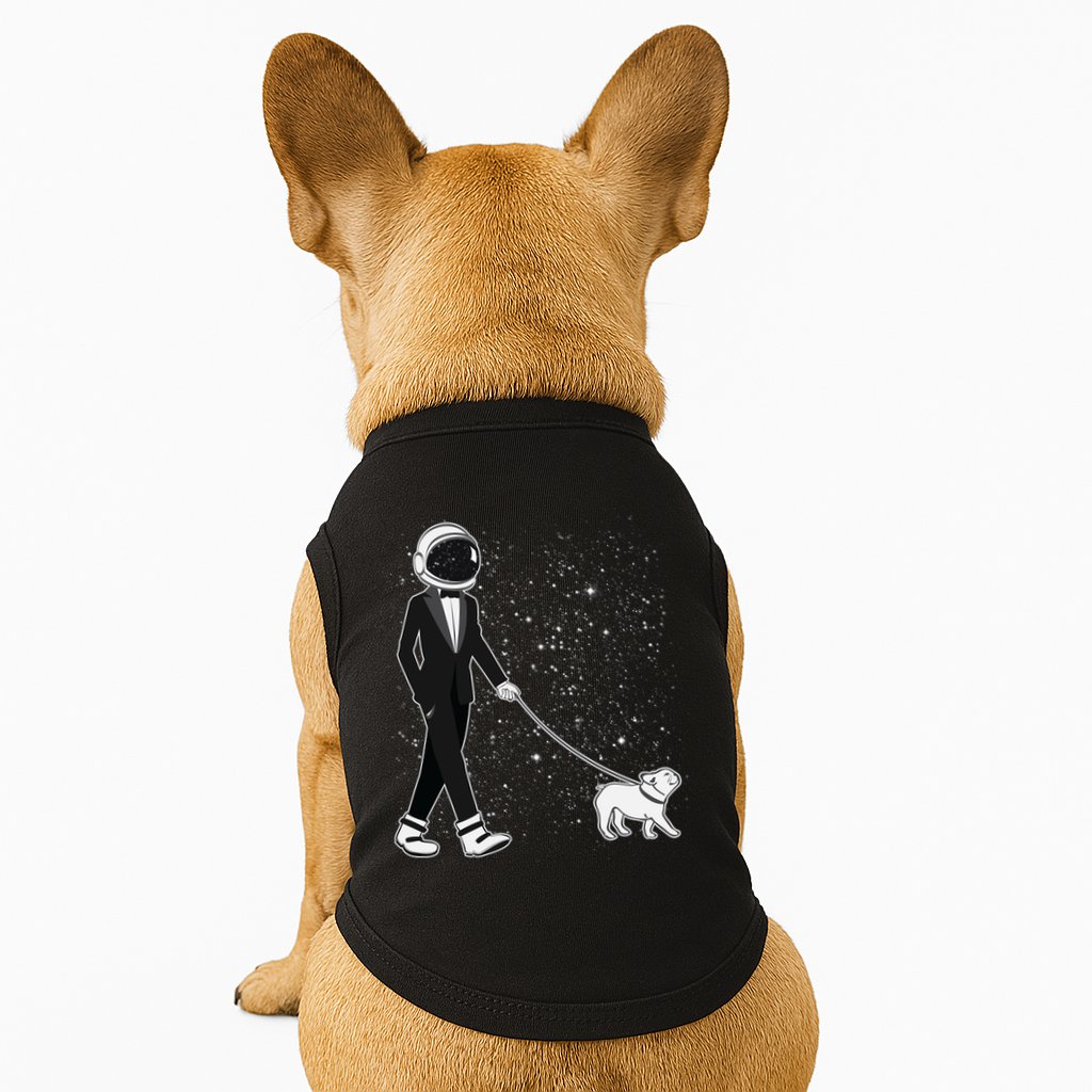 Tuxedo Astronaut Walking Dog Doggie Tank