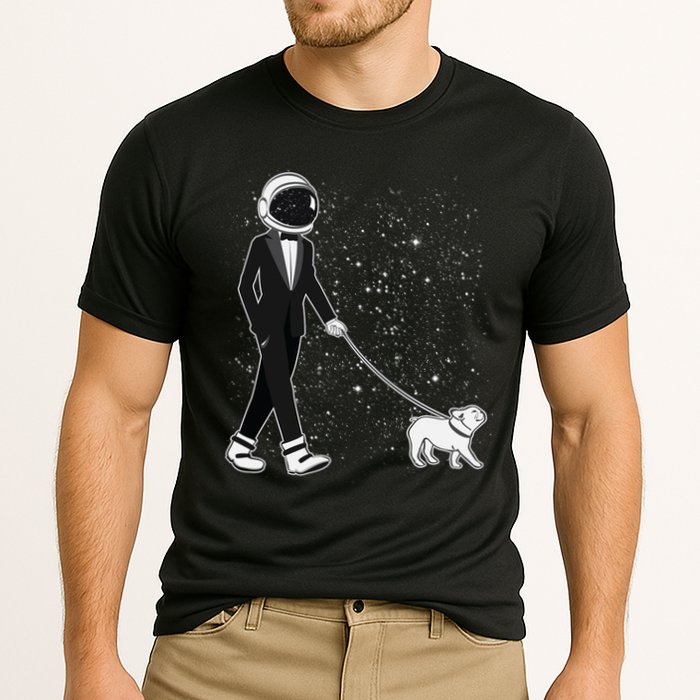 Tuxedo Astronaut Walking Dog Performance Shirt