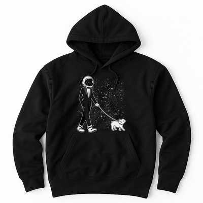 Tuxedo Astronaut Walking Dog Hoodie