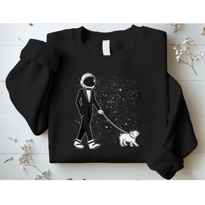 Tuxedo Astronaut Walking Dog Sweatshirt