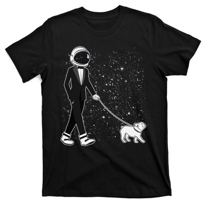 Tuxedo Astronaut Walking Dog T-Shirt