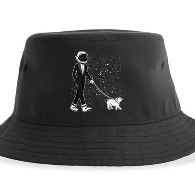 Tuxedo Astronaut Walking Dog Sustainable Bucket Hat