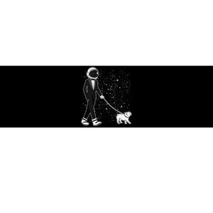 Tuxedo Astronaut Walking Dog Bumper Sticker