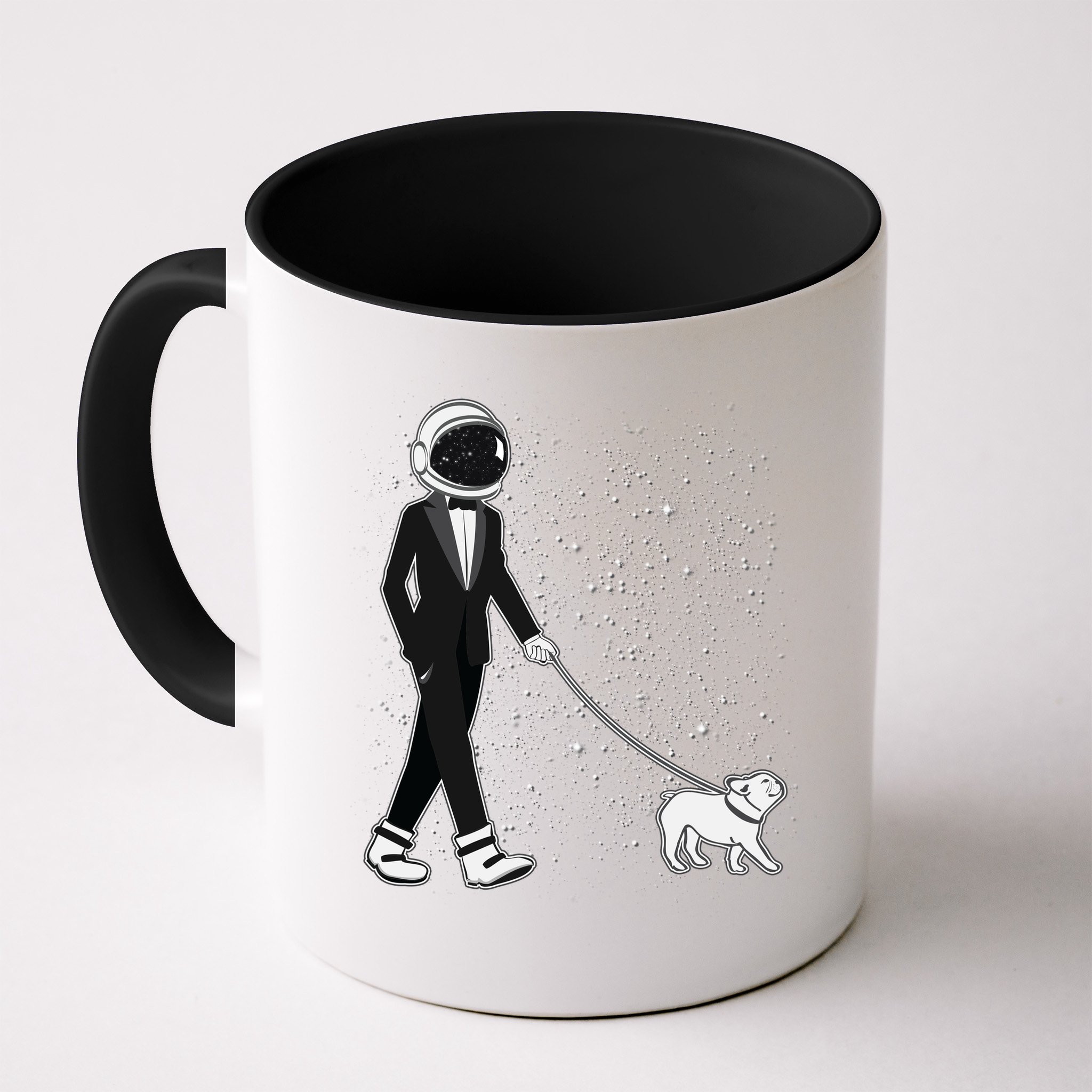 Tuxedo Astronaut Walking Dog Mug