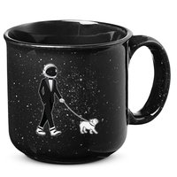 Tuxedo Astronaut Walking Dog 15oz Campfire Ceramic Mug