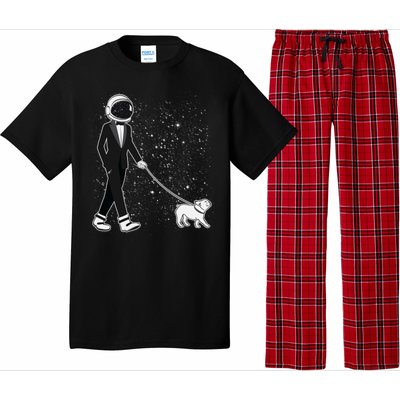 Tuxedo Astronaut Walking Dog Pajama Set