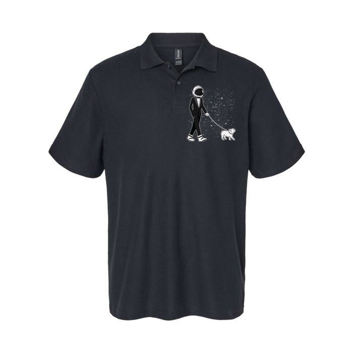 Tuxedo Astronaut Walking Dog Softstyle Adult Sport Polo