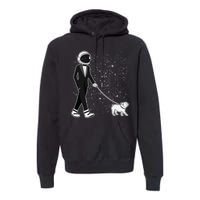 Tuxedo Astronaut Walking Dog Premium Hoodie