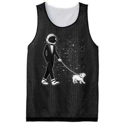 Tuxedo Astronaut Walking Dog Mesh Reversible Basketball Jersey Tank