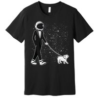 Tuxedo Astronaut Walking Dog Premium T-Shirt