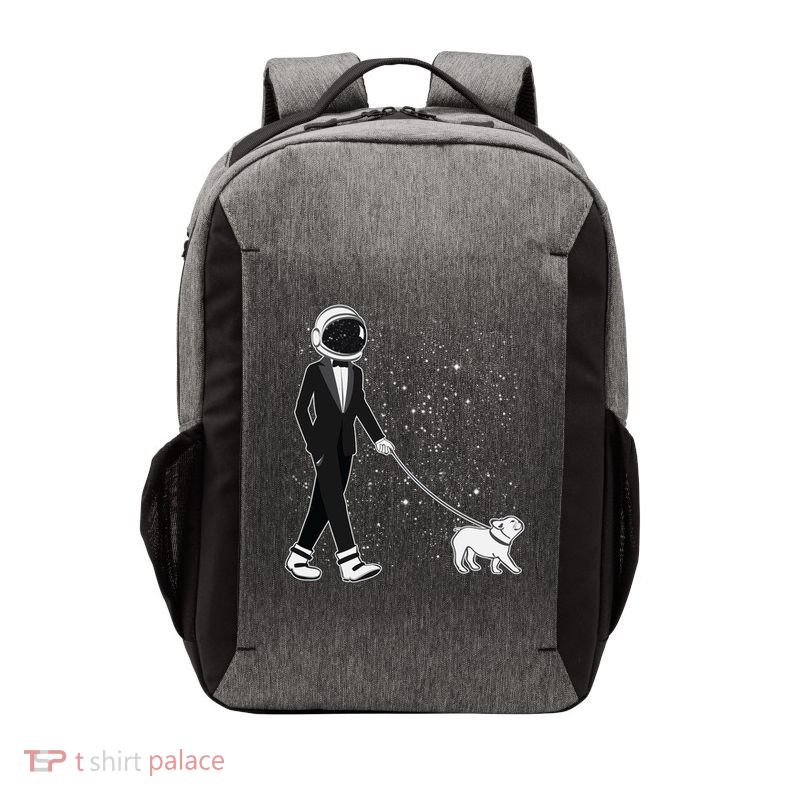 Tuxedo Astronaut Walking Dog Vector Backpack