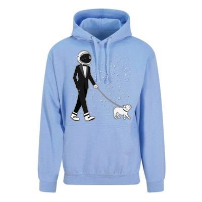 Tuxedo Astronaut Walking Dog Unisex Surf Hoodie