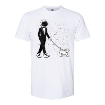 Tuxedo Astronaut Walking Dog Softstyle® CVC T-Shirt