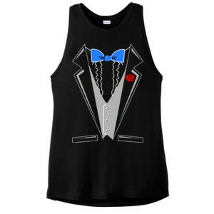 Tuxedo Suit Bachelor Party Ladies PosiCharge Tri-Blend Wicking Tank