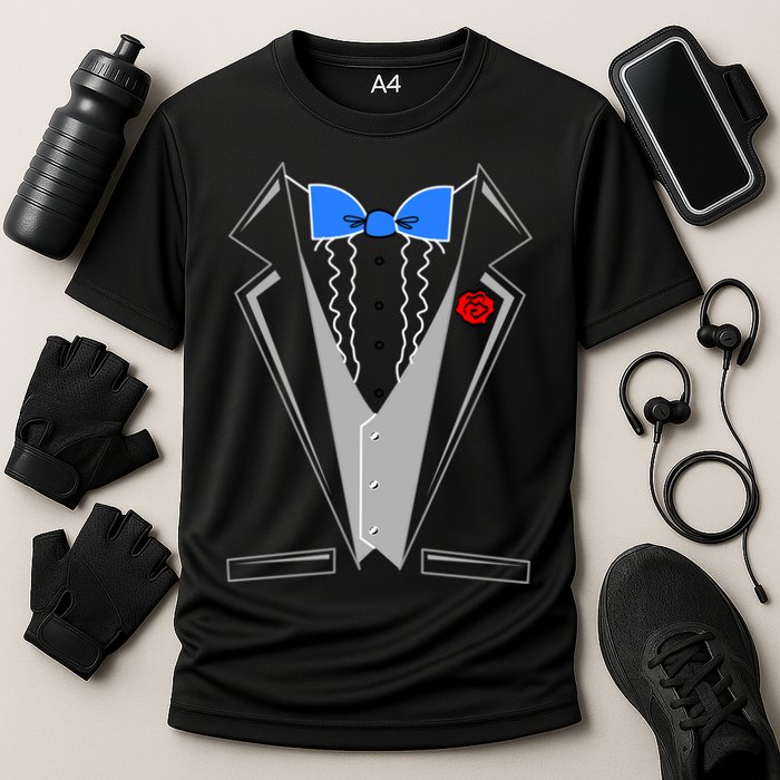 Tuxedo Suit Bachelor Party Performance Shirt