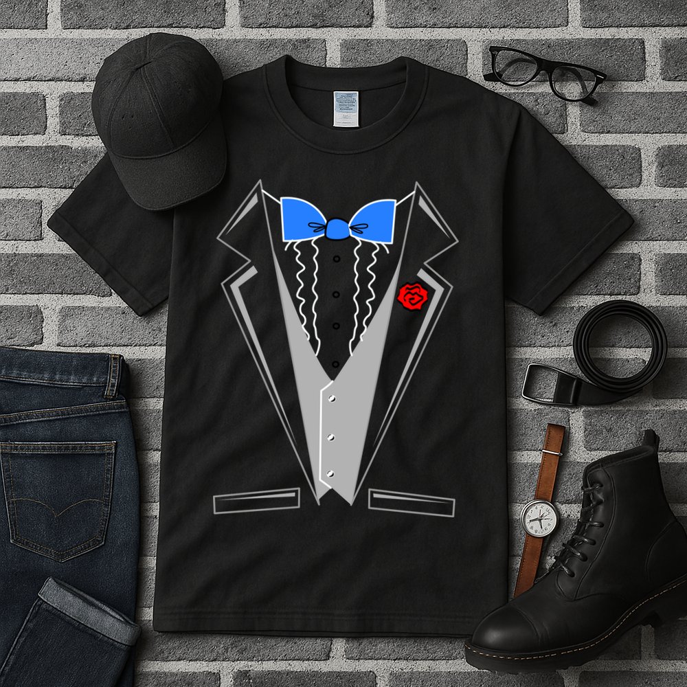 Tuxedo Suit Bachelor Party Tall T-Shirt