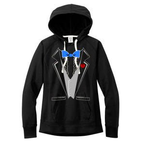 Tuxedo Suit Bachelor Party Women's Fleece Hoodie