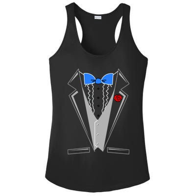 Tuxedo Suit Bachelor Party Ladies PosiCharge Competitor Racerback Tank