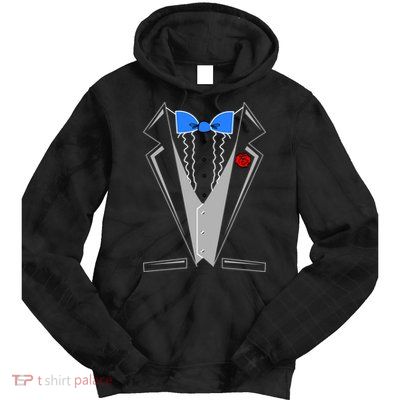 Tuxedo Suit Bachelor Party Tie Dye Hoodie