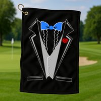 Tuxedo Suit Bachelor Party Golf Towel