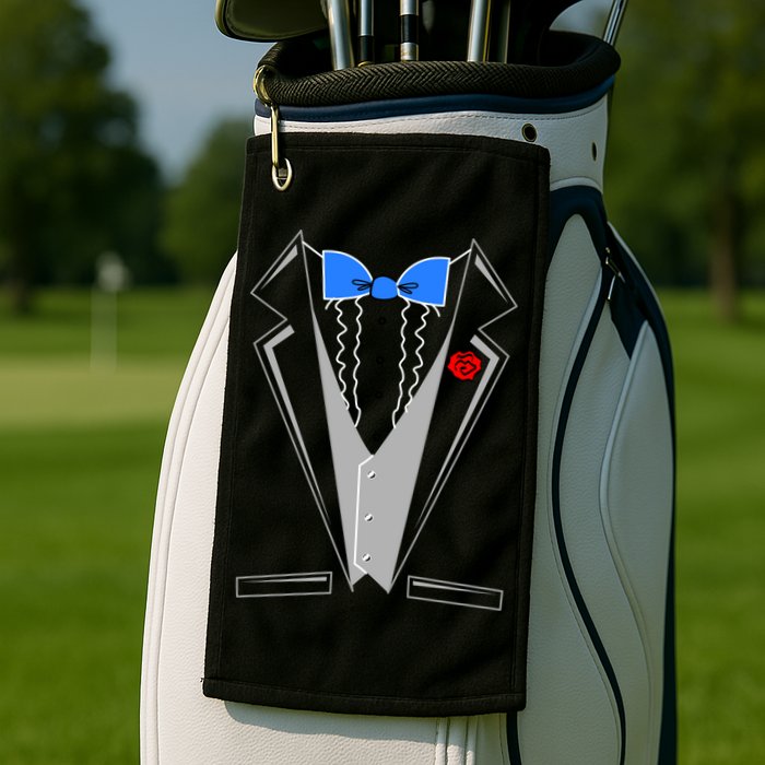 Tuxedo Suit Bachelor Party Golf Towel