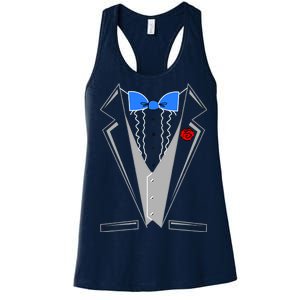 Tuxedo Suit Bachelor Party Women's Racerback Tank